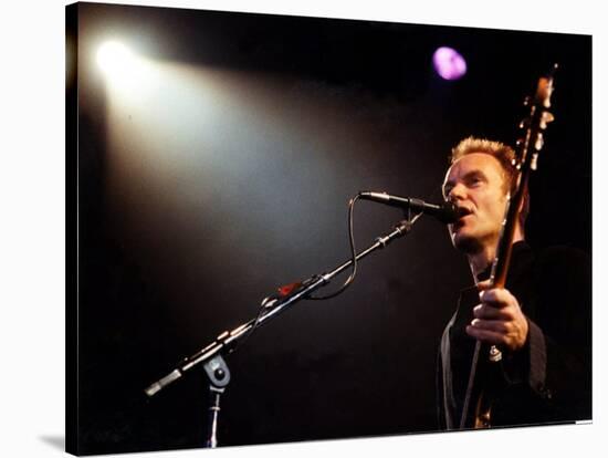 Sting Pictured During His Concert at the Cardiff International Arena-null-Stretched Canvas