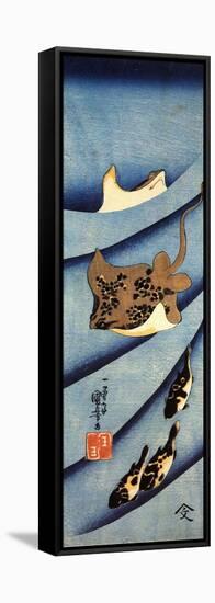 Stingrays-Kuniyoshi Utagawa-Framed Stretched Canvas