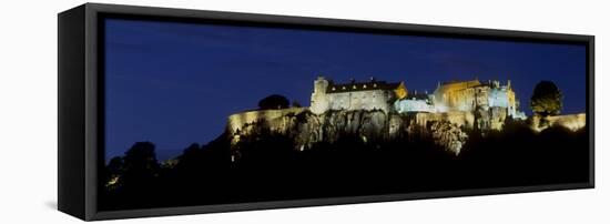 Stirling Castle at Night, Atop Castle Hill, from the Southwest, Stirling, Scotland, United Kingdom-Patrick Dieudonne-Framed Stretched Canvas