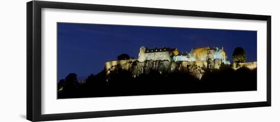 Stirling Castle at Night, Atop Castle Hill, from the Southwest, Stirling, Scotland, United Kingdom-Patrick Dieudonne-Framed Photographic Print