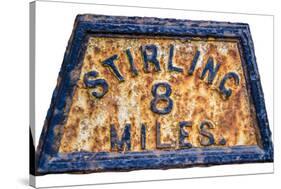 Stirling Mile Marker Sign-Mr Doomits-Stretched Canvas