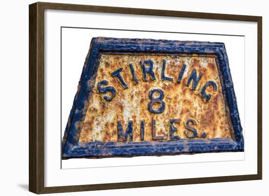 Stirling Mile Marker Sign-Mr Doomits-Framed Photographic Print