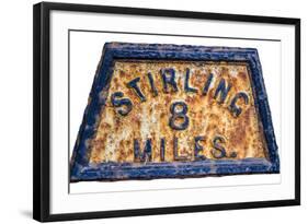 Stirling Mile Marker Sign-Mr Doomits-Framed Photographic Print