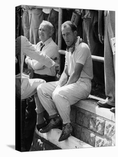 Stirling Moss at the British Grand Prix, Aintree, 1955-null-Stretched Canvas