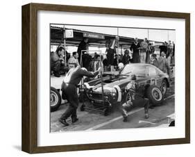 Stirling Moss in a Ferrari, Goodwood, 1961-null-Framed Photographic Print