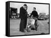 Stirling Moss on a Vespa Scooter, Goodwood, April 1952-null-Framed Stretched Canvas