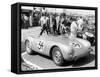 Stirling Moss with Porsche RSK, Goodwood, Sussex, 1955-null-Framed Stretched Canvas