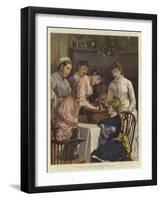 Stirring the Christmas Pudding-Henry Woods-Framed Giclee Print