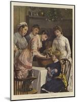 Stirring the Christmas Pudding-Henry Woods-Mounted Giclee Print