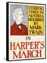 Stirring Times In Austria Described By Mark Twain In Harper's March-Edward Penfield-Framed Stretched Canvas