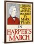 Stirring Times in Austria Described by Mark Twain in Harper's March-Edward Penfield-Framed Art Print