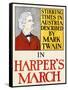 Stirring Times in Austria Described by Mark Twain in Harper's March-Edward Penfield-Framed Stretched Canvas