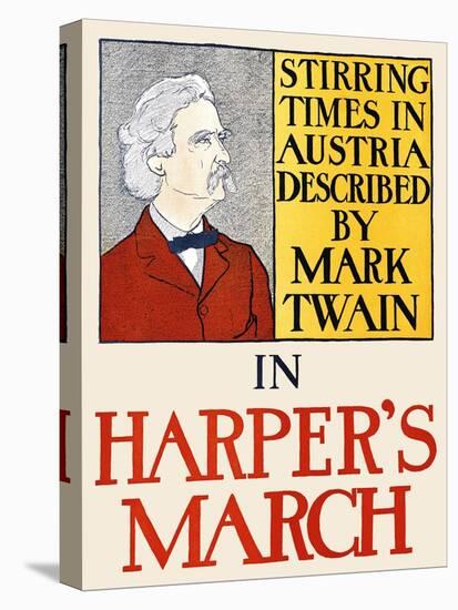 Stirring Times in Austria Described by Mark Twain in Harper's March-Edward Penfield-Stretched Canvas