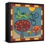 Stitch the Scarecrow Bike 1-Denny Driver-Framed Stretched Canvas