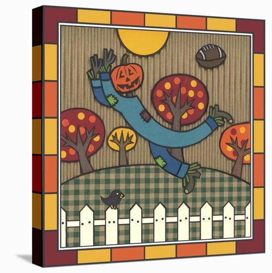 Stitch the Scarecrow Football 1-Denny Driver-Stretched Canvas