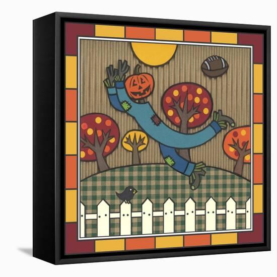 Stitch the Scarecrow Football 1-Denny Driver-Framed Stretched Canvas