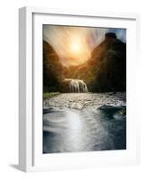 Stjornarfoss by Kirkjubaejarklaustur Village, Eastern Iceland-Ragnar Th Sigurdsson-Framed Photographic Print