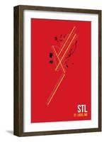 STL Airport Layout-08 Left-Framed Giclee Print