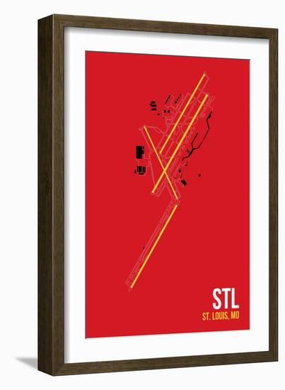 STL Airport Layout-08 Left-Framed Giclee Print