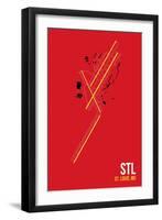 STL Airport Layout-08 Left-Framed Giclee Print