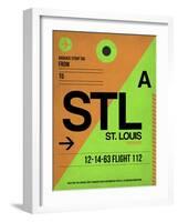 STL St. Louis Luggage Tag I-NaxArt-Framed Art Print