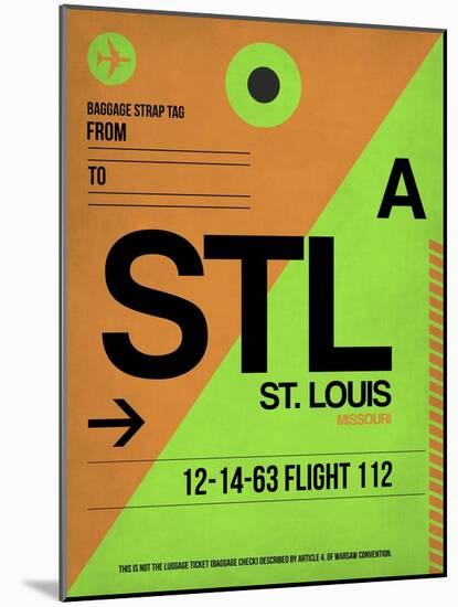 STL St. Louis Luggage Tag I-NaxArt-Mounted Art Print