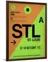 STL St. Louis Luggage Tag I-NaxArt-Framed Art Print