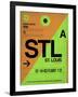 STL St. Louis Luggage Tag I-NaxArt-Framed Art Print