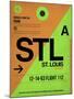 STL St. Louis Luggage Tag I-NaxArt-Mounted Art Print