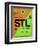 STL St. Louis Luggage Tag I-NaxArt-Framed Art Print