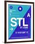 STL St. Louis Luggage Tag II-NaxArt-Framed Art Print