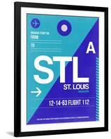 STL St. Louis Luggage Tag II-NaxArt-Framed Art Print