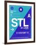 STL St. Louis Luggage Tag II-NaxArt-Framed Art Print