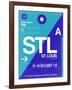 STL St. Louis Luggage Tag II-NaxArt-Framed Art Print