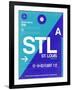 STL St. Louis Luggage Tag II-NaxArt-Framed Art Print