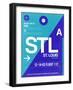 STL St. Louis Luggage Tag II-NaxArt-Framed Art Print