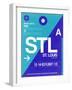 STL St. Louis Luggage Tag II-NaxArt-Framed Art Print