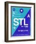 STL St. Louis Luggage Tag II-NaxArt-Framed Art Print