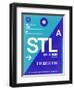 STL St. Louis Luggage Tag II-NaxArt-Framed Art Print