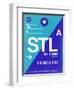 STL St. Louis Luggage Tag II-NaxArt-Framed Art Print