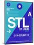 STL St. Louis Luggage Tag II-NaxArt-Mounted Art Print