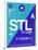 STL St. Louis Luggage Tag II-NaxArt-Framed Art Print