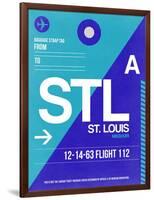 STL St. Louis Luggage Tag II-NaxArt-Framed Art Print