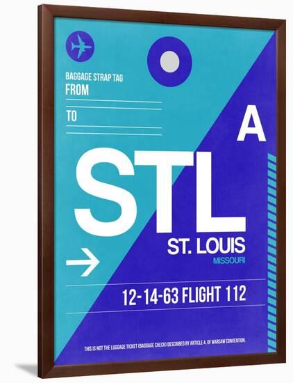 STL St. Louis Luggage Tag II-NaxArt-Framed Art Print