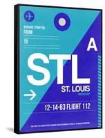 STL St. Louis Luggage Tag II-NaxArt-Framed Stretched Canvas