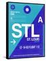 STL St. Louis Luggage Tag II-NaxArt-Framed Stretched Canvas