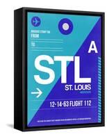 STL St. Louis Luggage Tag II-NaxArt-Framed Stretched Canvas