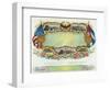 STOCK Cigar Box Label, View of US and Cuba Flags-Lantern Press-Framed Art Print