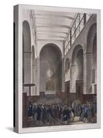 Stock Exchange, Bartholomew Lane, London, 1809-Joseph Constantine Stadler-Stretched Canvas