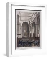 Stock Exchange, Bartholomew Lane, London, 1809-Joseph Constantine Stadler-Framed Giclee Print